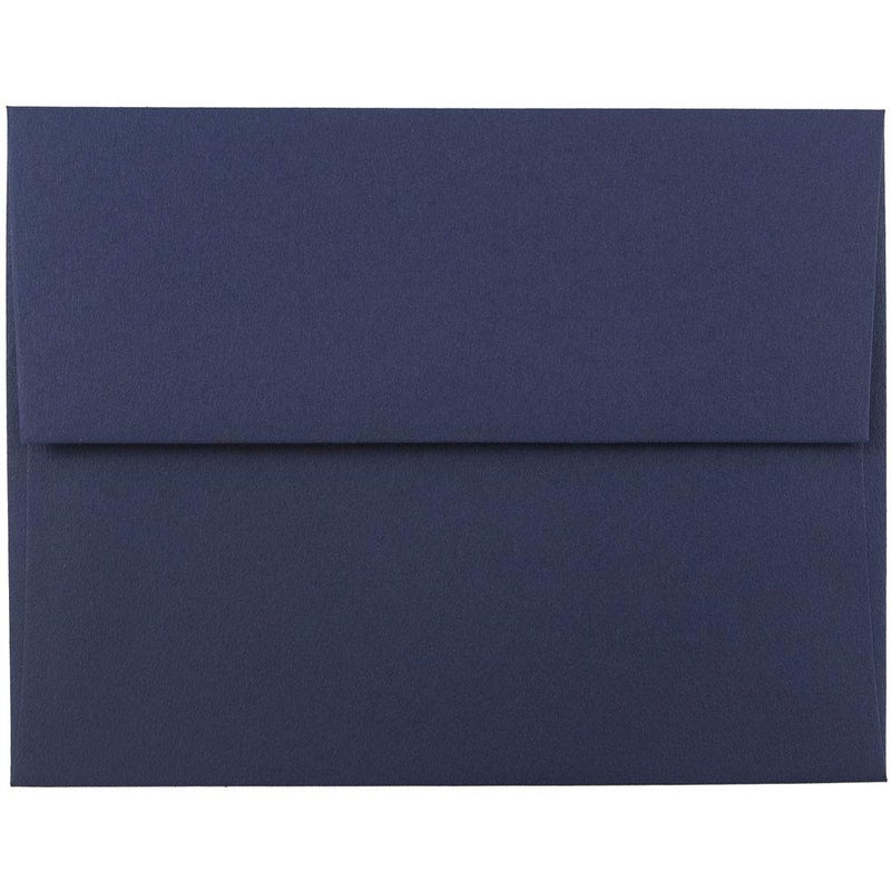 JAM PAPER A2 Premium Invitation Envelopes - 4 3/8 x 5 3/4 - Navy Blue - 50/Pack - Image 1